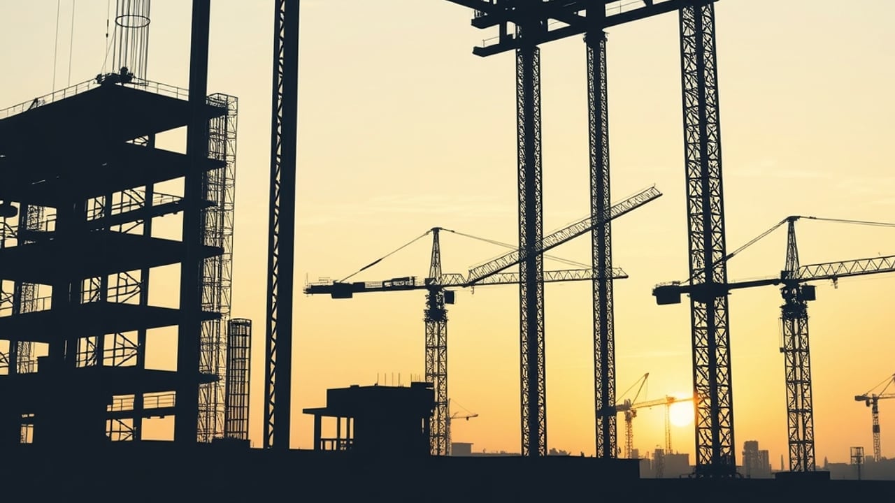Temsili yapay zekâ görseli (i̇nşaat teması): Konya'da 554 Konut, Ticaret Merkezi ve Cami İnşaatı İhalesi